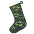 Hand Felted Wool Christmas Stocking - Leaves on Green - ARCADIA HOME